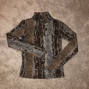 ZARA SNAKESKIN TURTLENECK